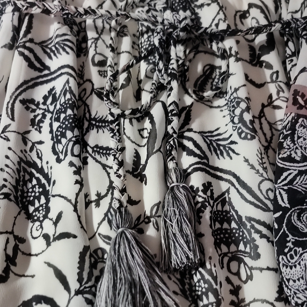 Love Stitch Boho Maxi Dress Floral Long Sleeve Peasant Dress | Size M - Picture 6 of 7